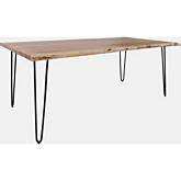 Nature's Edge 79" Dining Table in Natural Acacia Wood & Iron